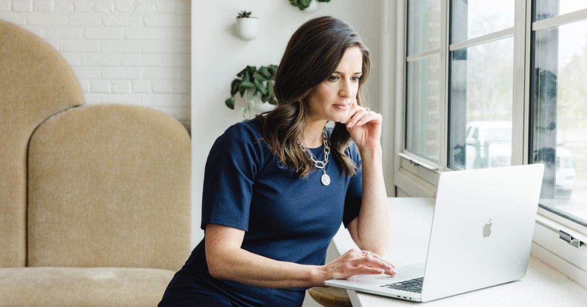 Dr. Maren sitting at a computer