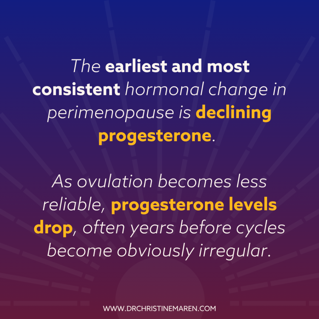 progesterone in perimenopause