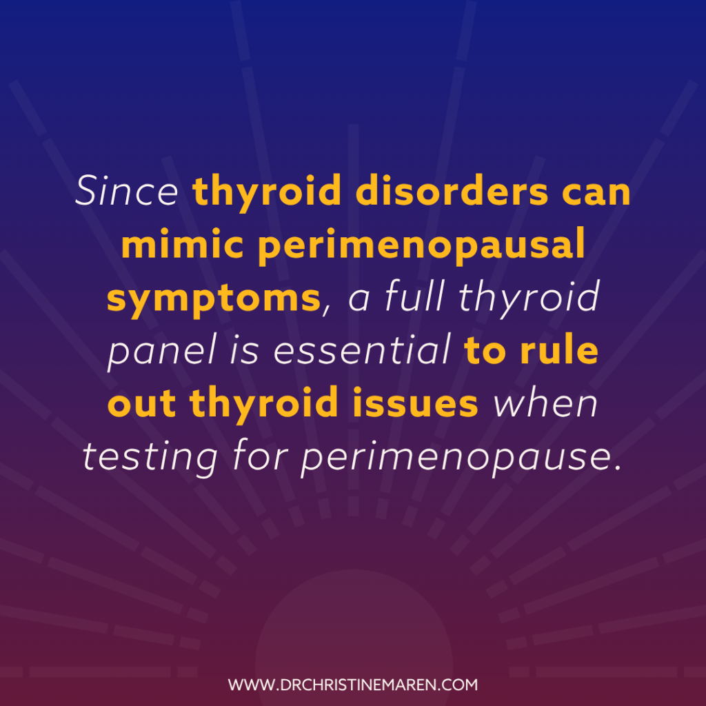 thyroid disorders and perimenopause